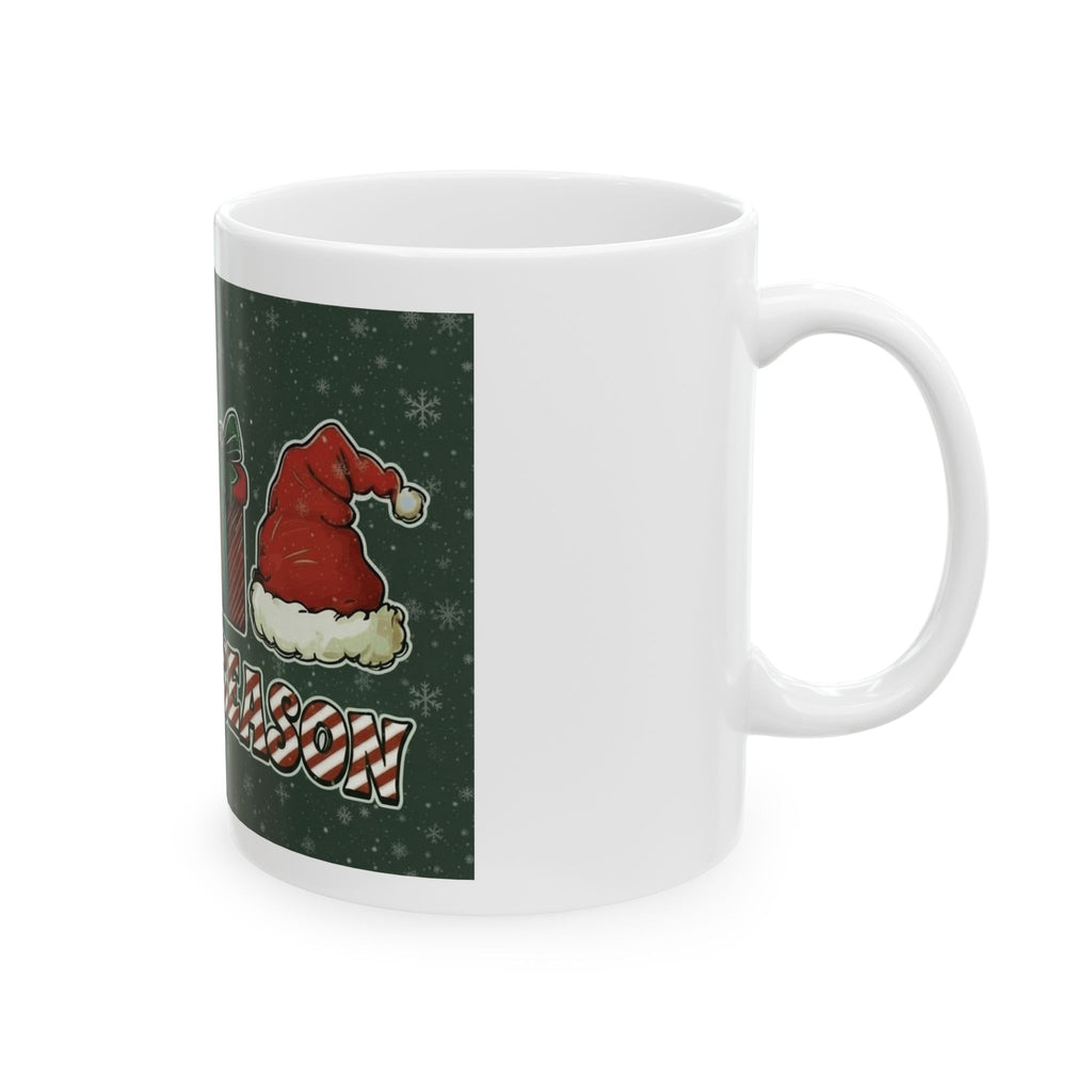 Holiday Icons Ceramic Mug – 'Tis the Season Christmas Coffee Cup (11oz, 15oz)