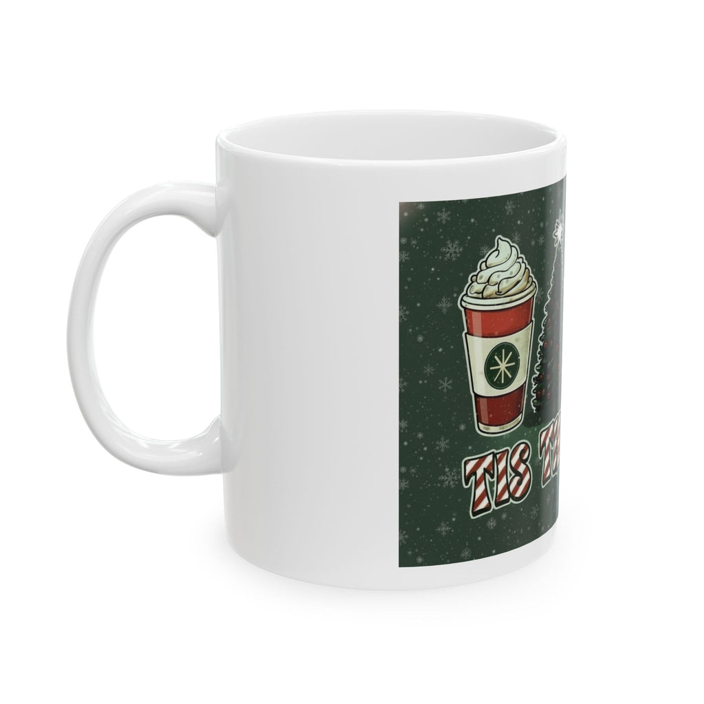 Holiday Icons Ceramic Mug – 'Tis the Season Christmas Coffee Cup (11oz, 15oz)
