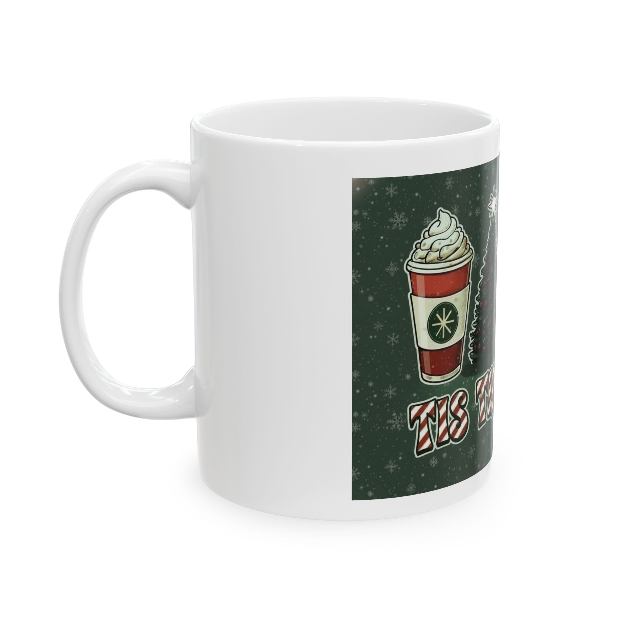 Holiday Icons Ceramic Mug – 'Tis the Season Christmas Coffee Cup (11oz, 15oz)
