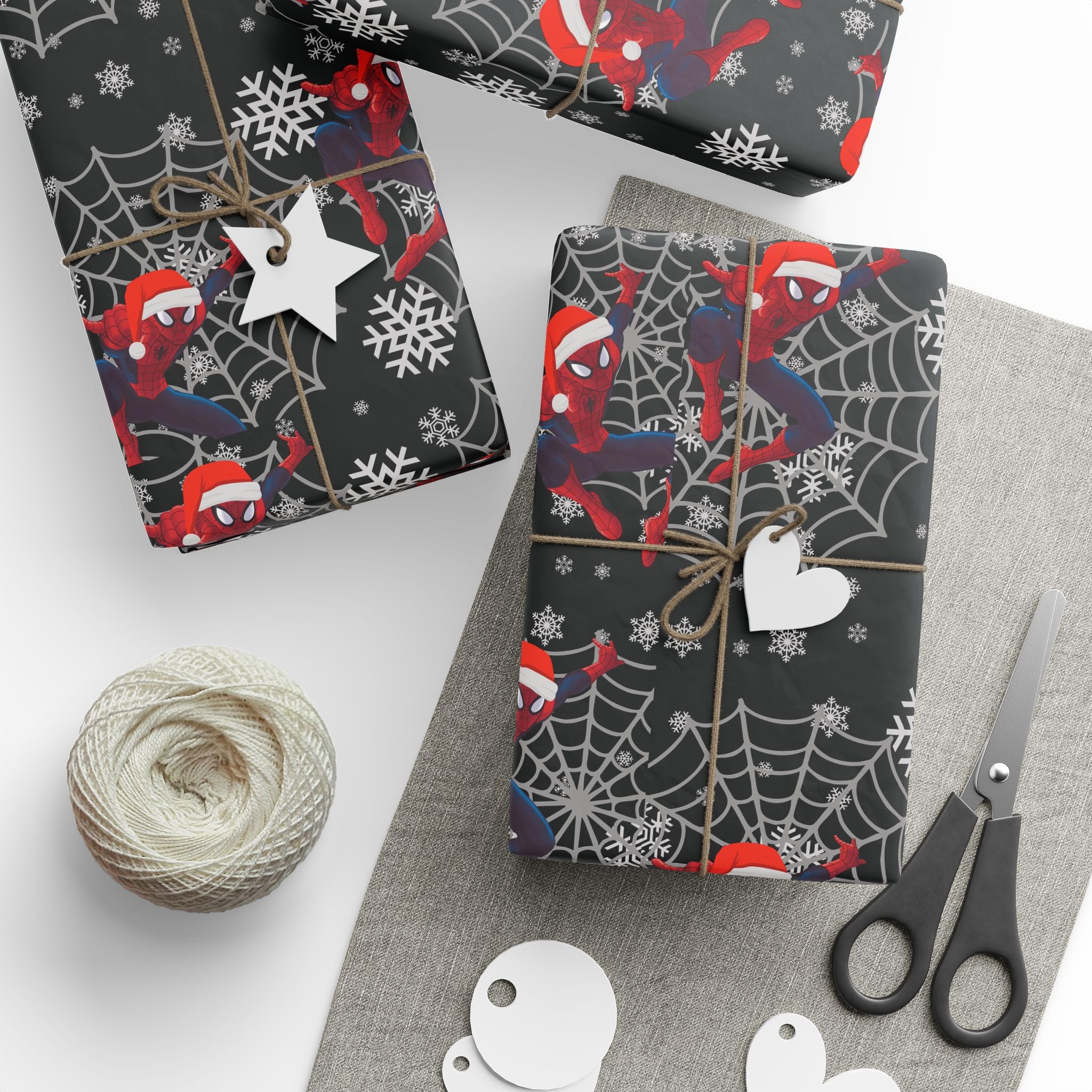 Spider Superhero Holiday Wrapping Paper