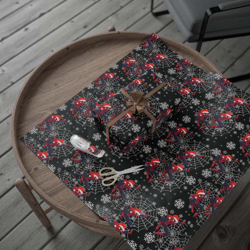 Spider Superhero Holiday Wrapping Paper