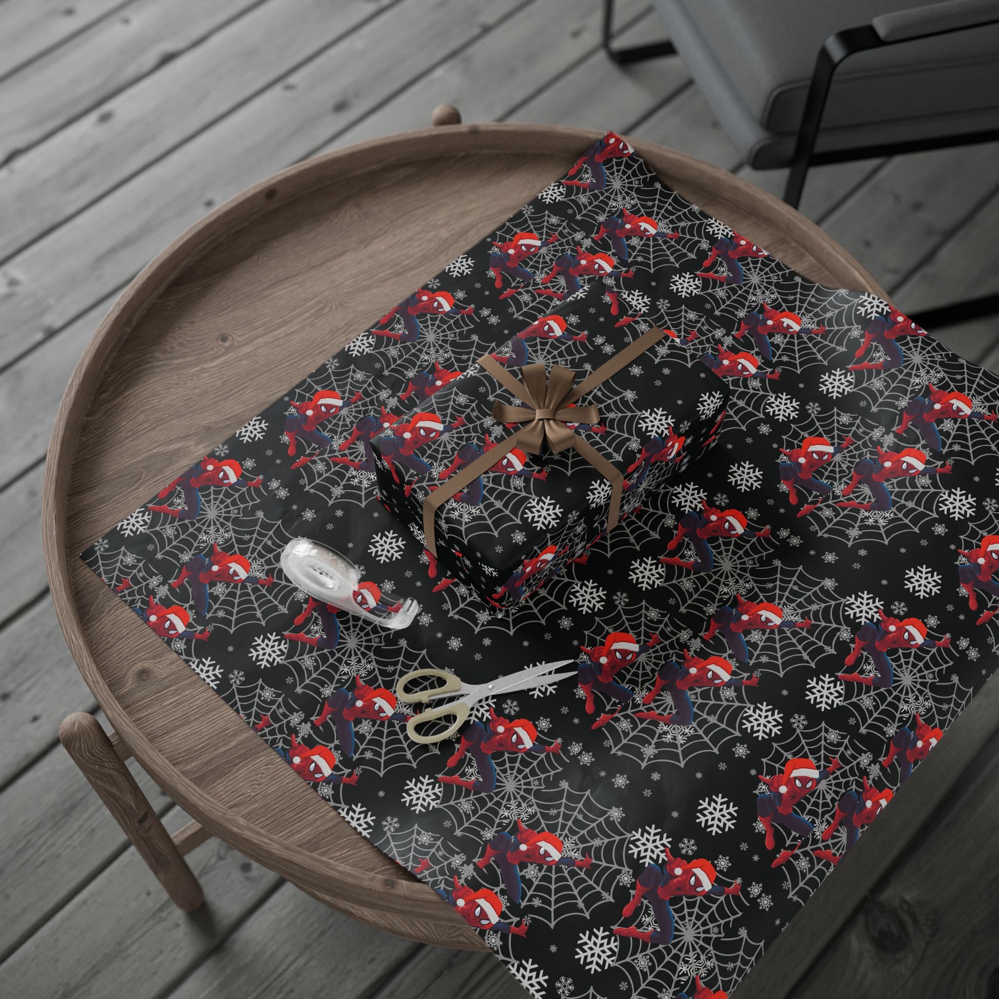 Spider Superhero Holiday Wrapping Paper